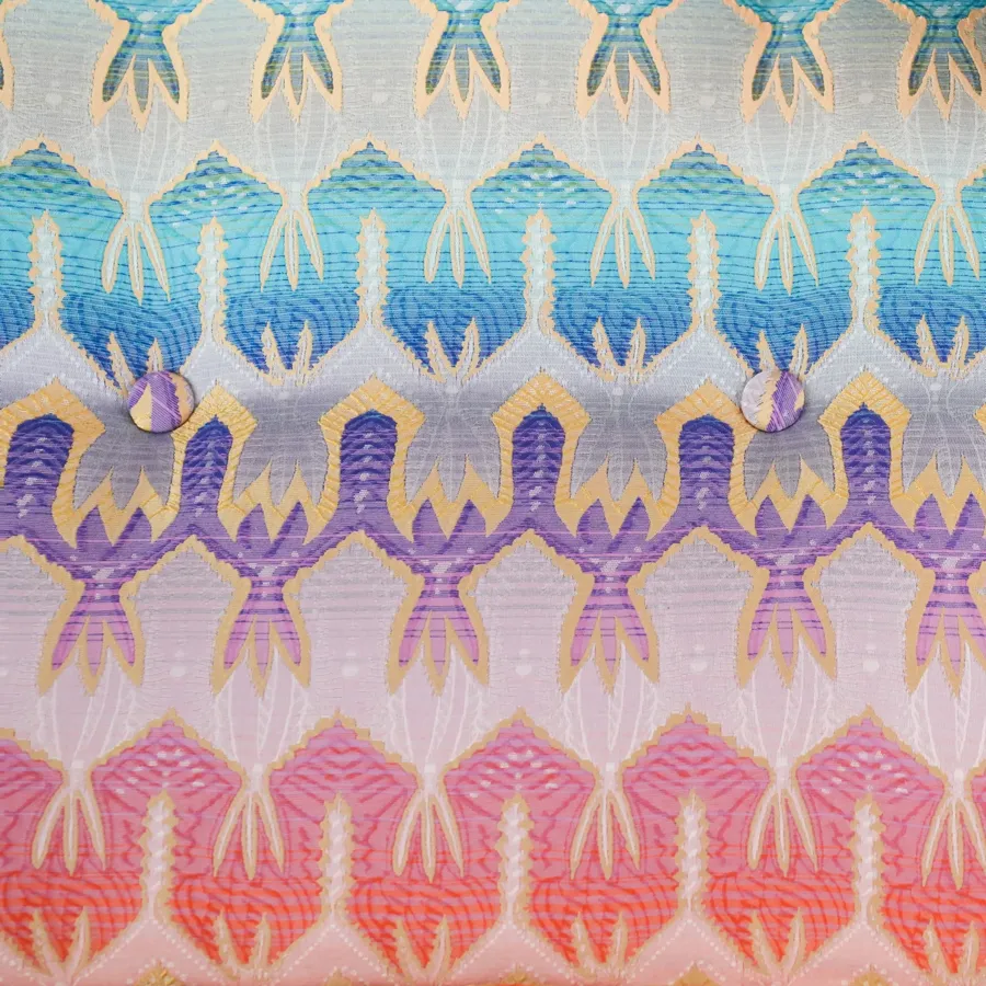 Close-up of ombré jacquard fabric