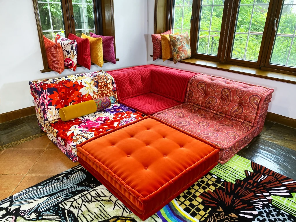 French Daybed Sofa : Set Red