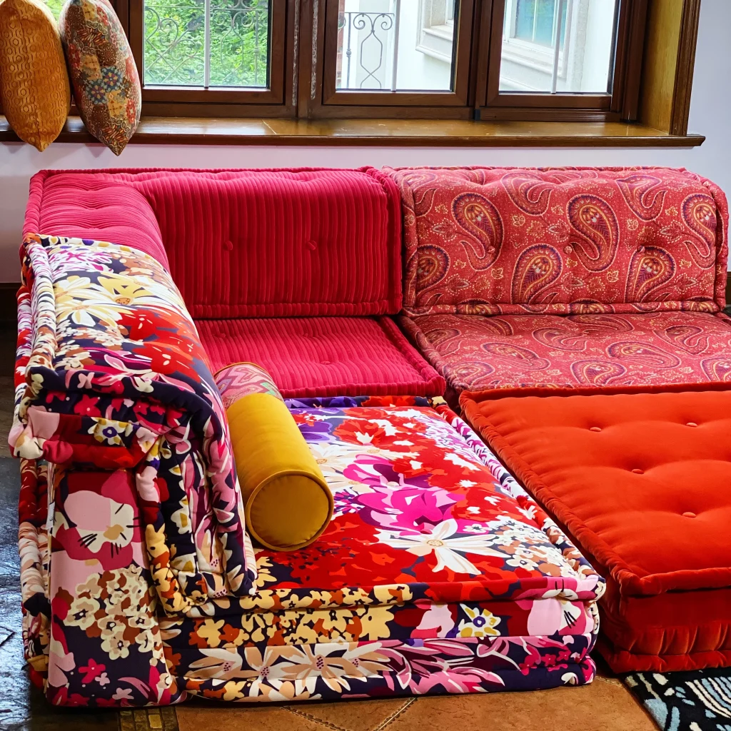 French Daybed Sofa : Set Red