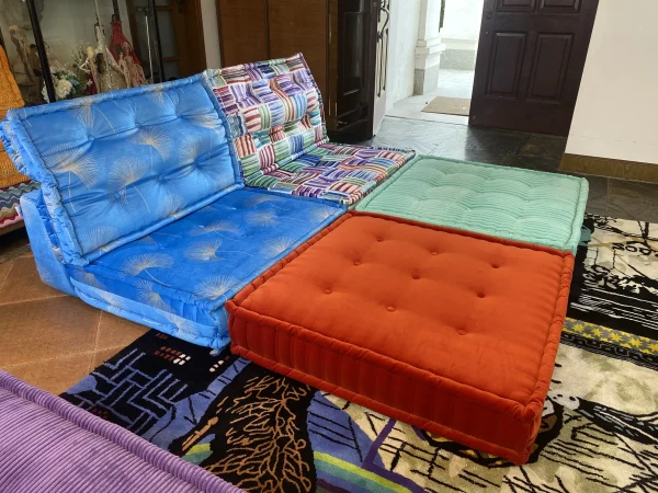 Spacious living area with a Mah Jong sofa set arranged for social gatherings.