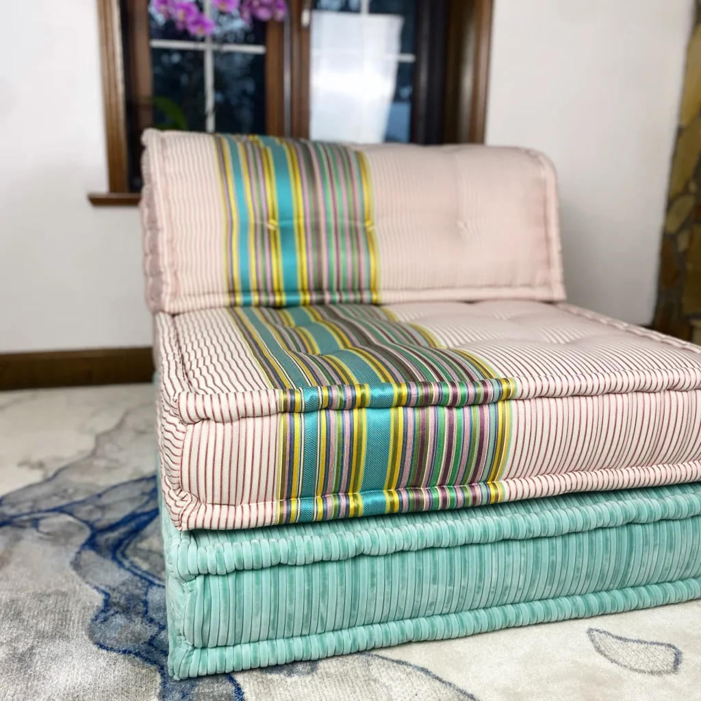 French daybed mah jong sofa single seater and mat