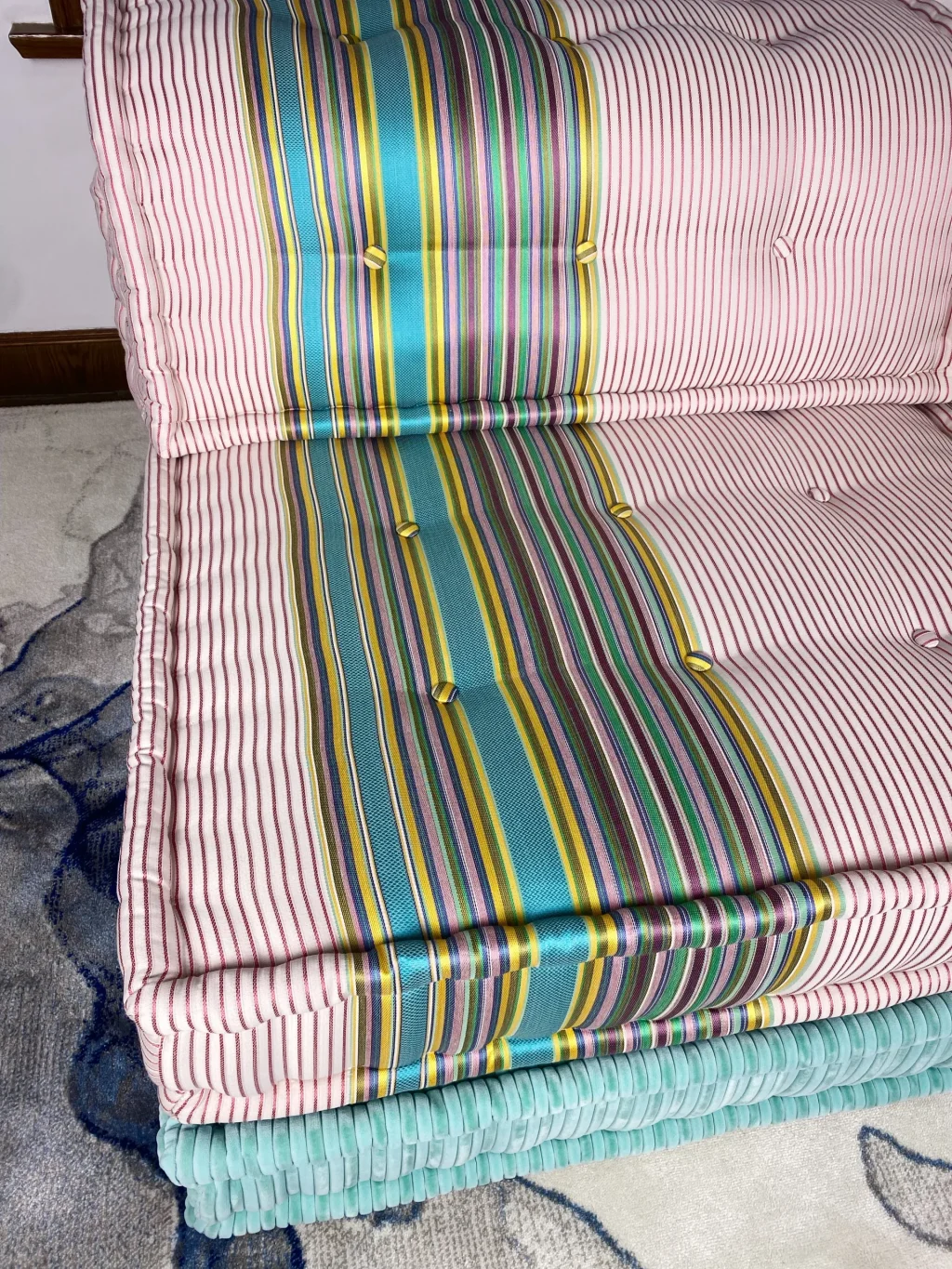 French daybed mah jong sofa single seater and mat
