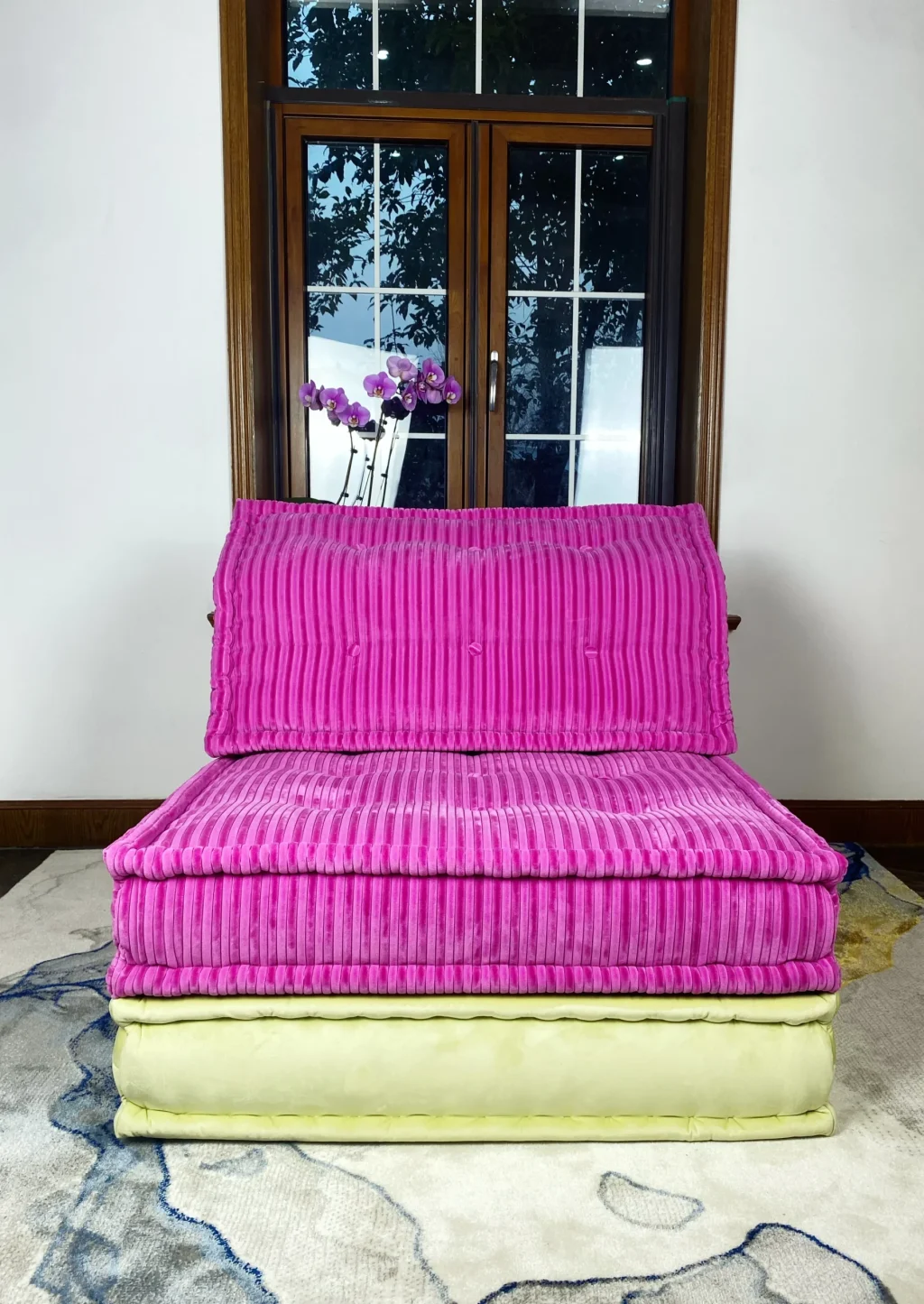 French daybed mah jong sofa single seater and mat
