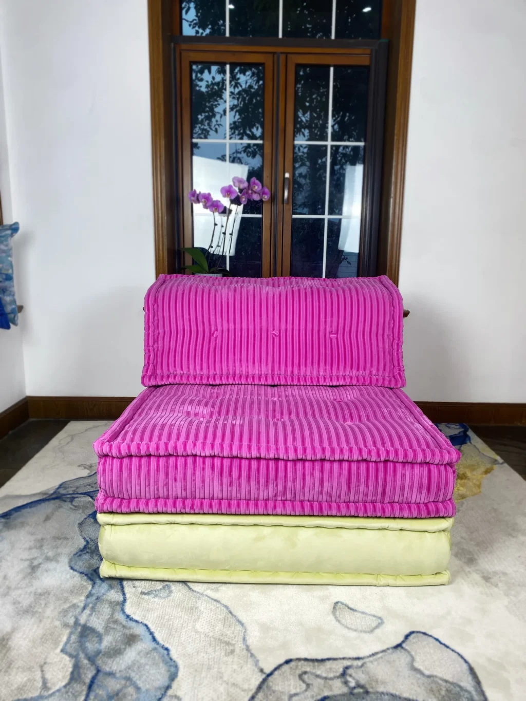 French daybed mah jong sofa single seater and mat