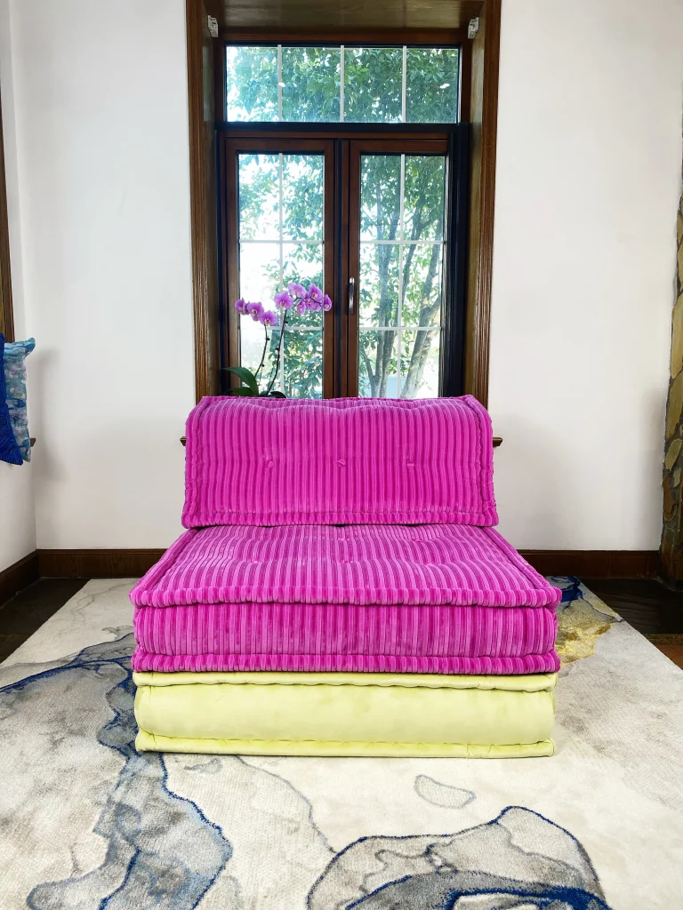 French daybed mah jong sofa single seater and mat