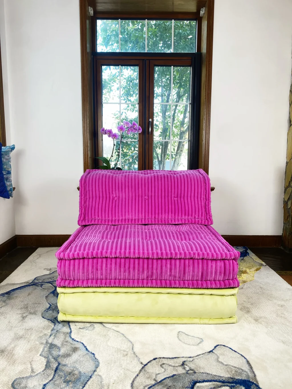 French daybed mah jong sofa single seater and mat