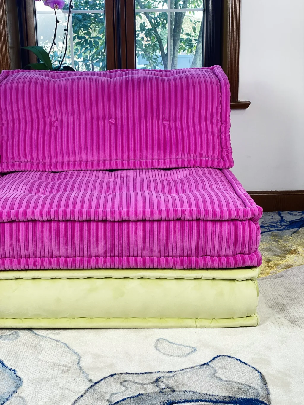 French daybed mah jong sofa single seater and mat