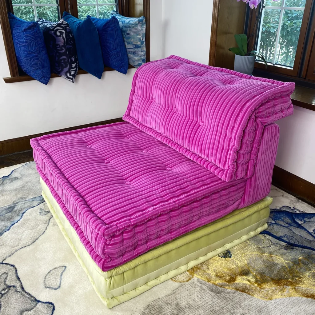 French daybed mah jong sofa single seater and mat