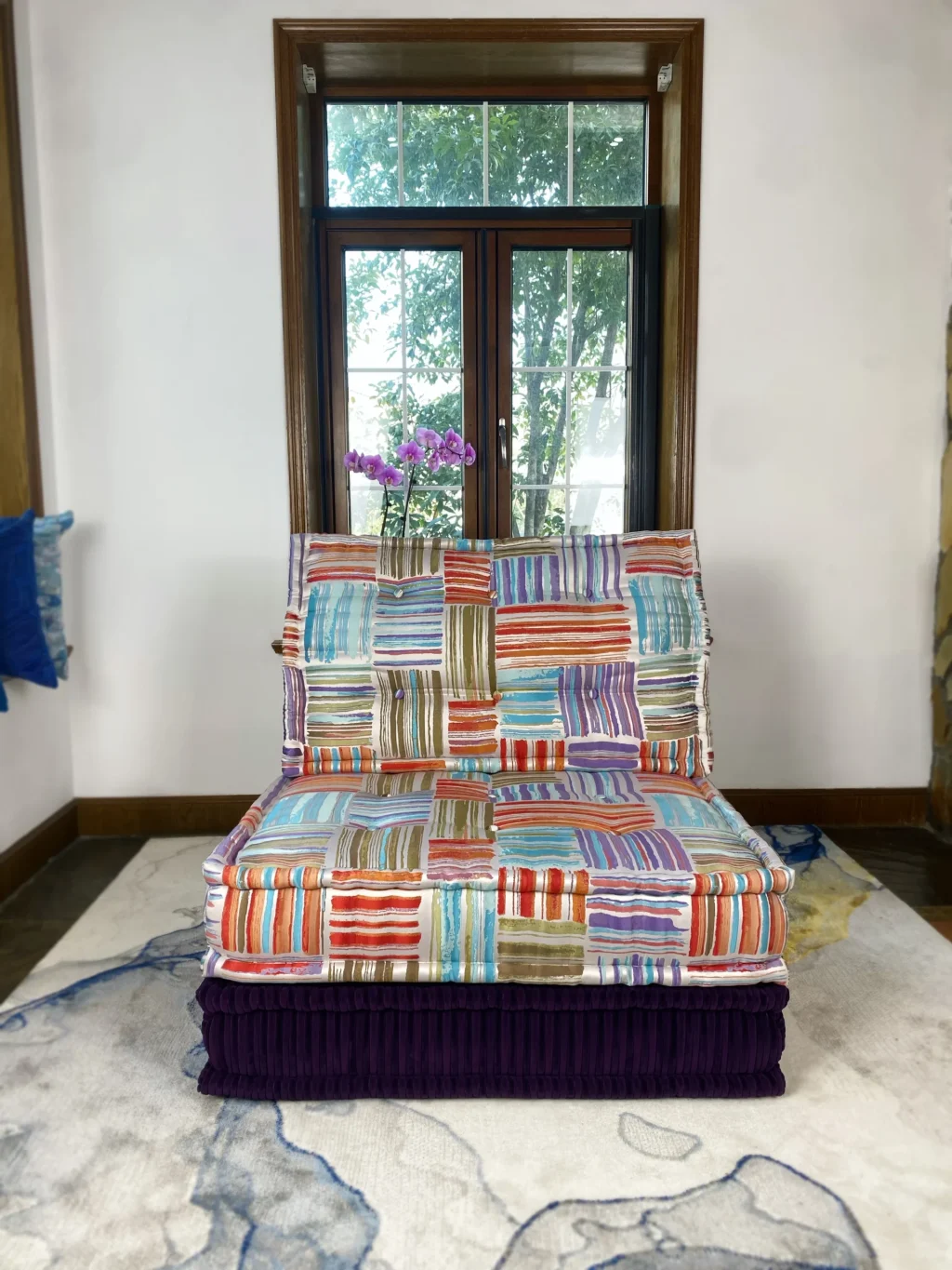 French daybed mah jong sofa single seater and mat