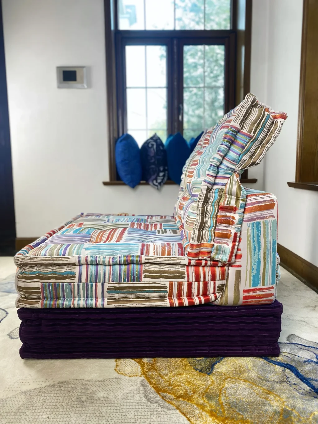 French daybed mah jong sofa single seater and mat
