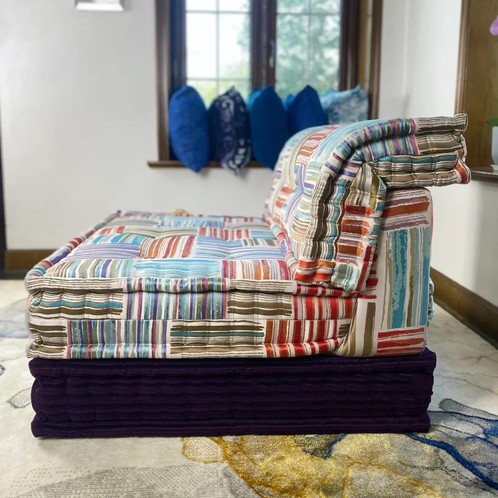 French daybed mah jong sofa single seater and mat