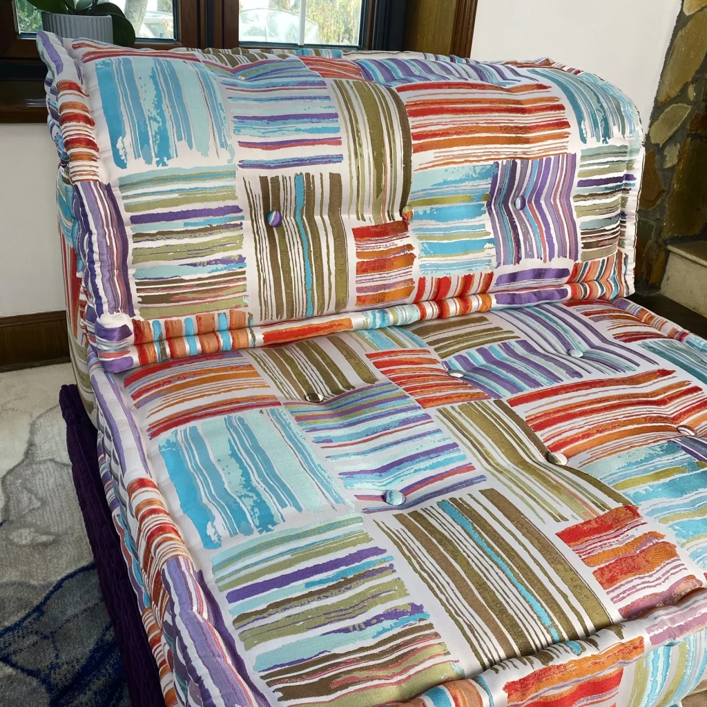 French daybed mah jong sofa single seater and mat