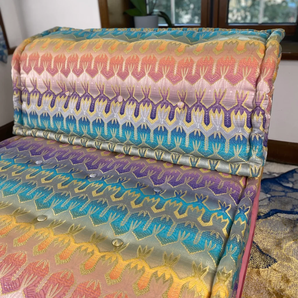 French daybed mah jong sofa single seater and mat