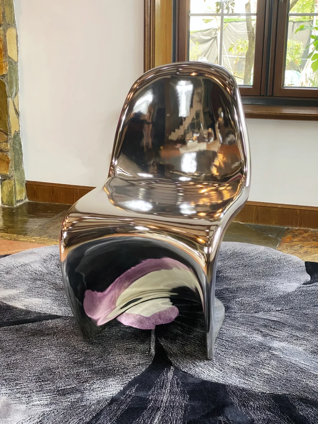 Dining :  Silver Chrome Panton Chair