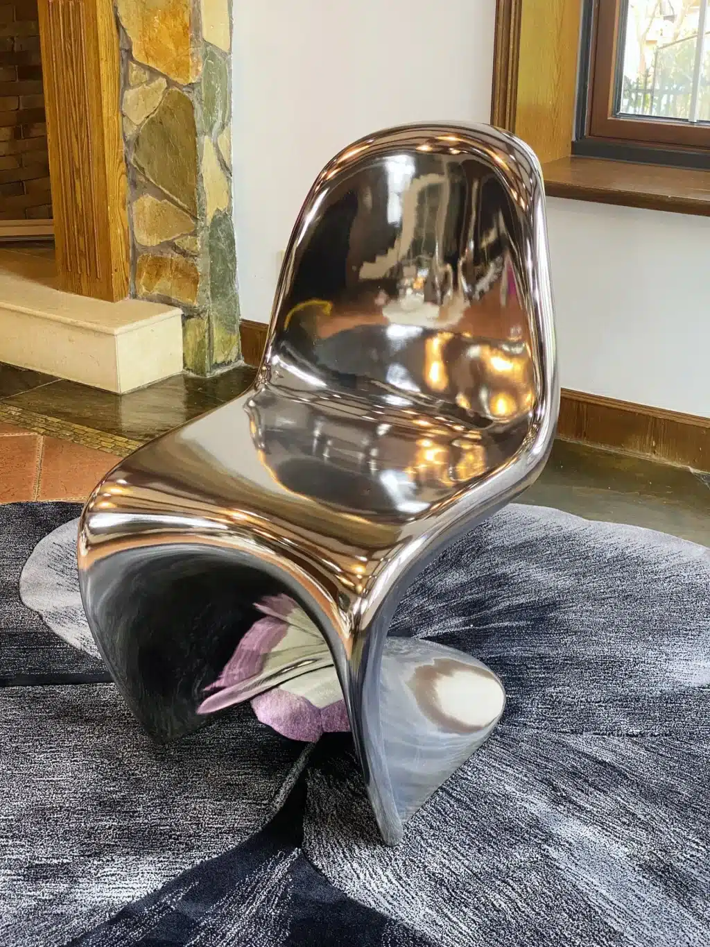 Dining :  Silver Chrome Panton Chair