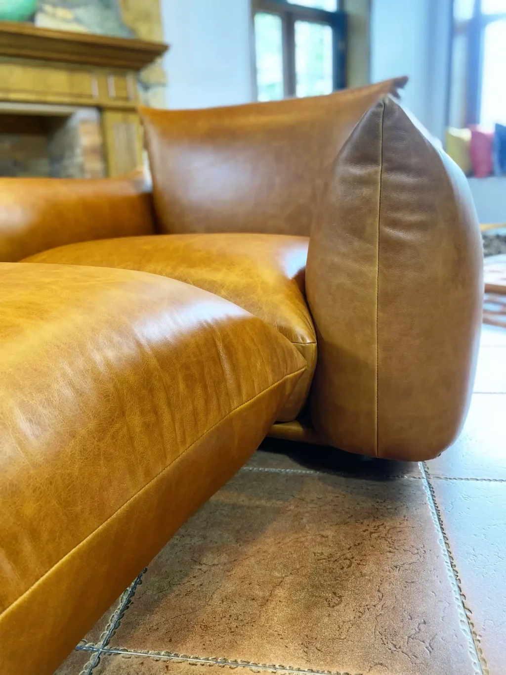 Marenco Seating System : Single seater + ottoman (Top Grain Leather)