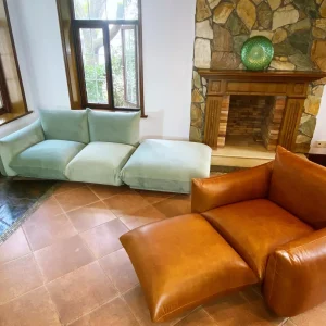 Marenco Seating System : Single seater + ottoman (Top Grain Leather)