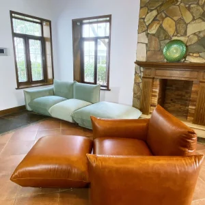 Marenco Seating System : Single seater + ottoman (Top Grain Leather)