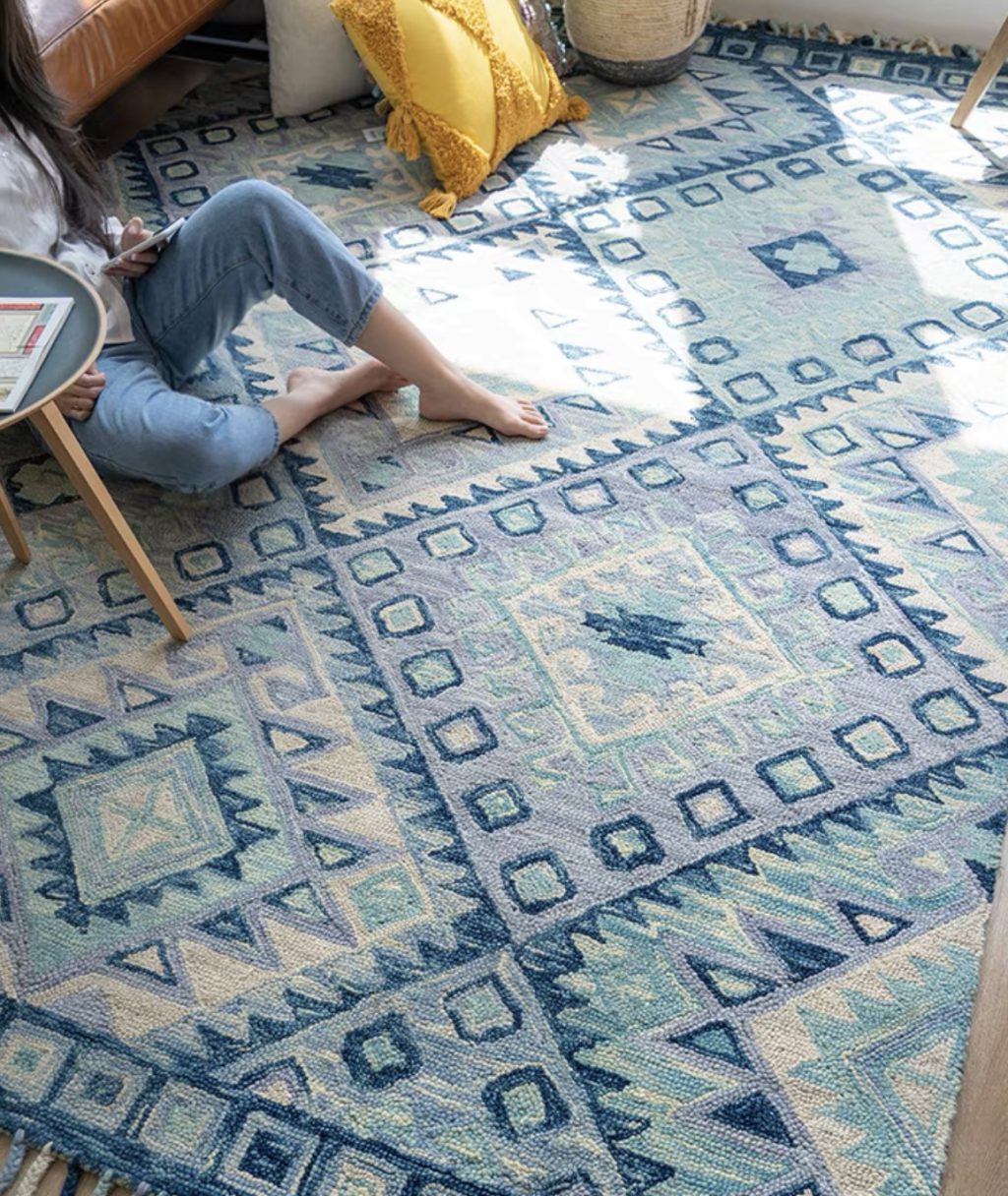 Indian Wool Woven Custom Carpet