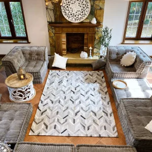 Natural Premium Cowhide Custom Carpet Rug