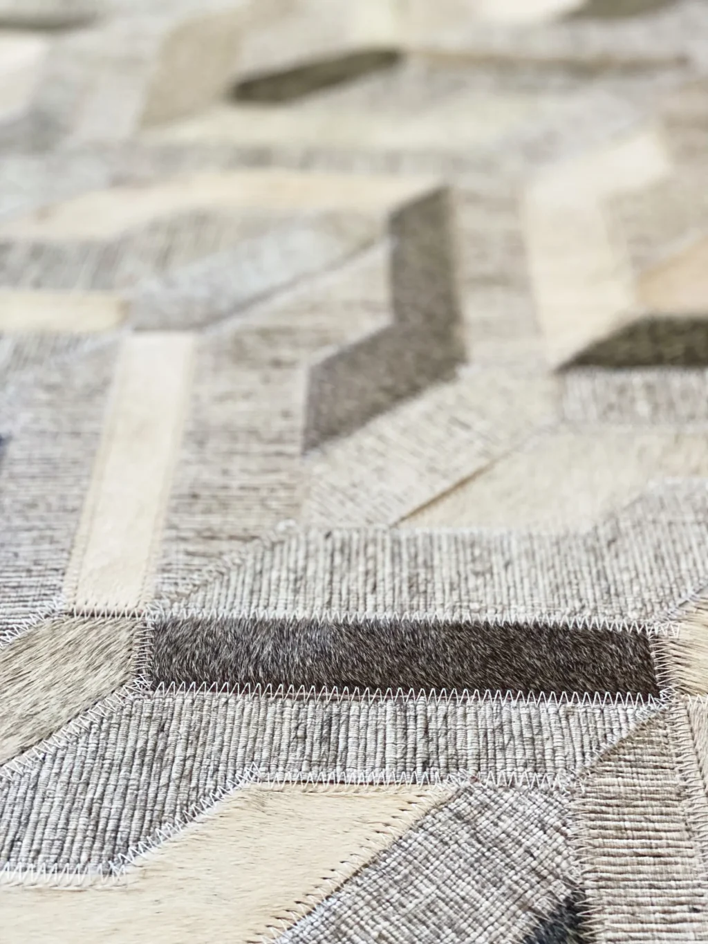 Natural Premium Cowhide Custom Carpet Rug
