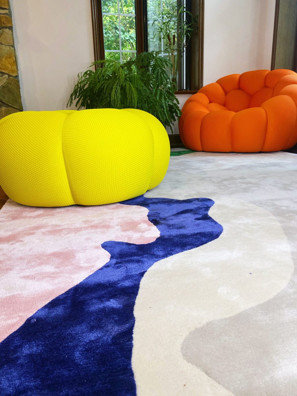 Custom Abstract Waterflow Carpet Rug – New Zealand Wool