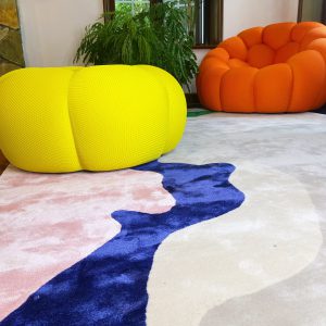 Custom Abstract Waterflow Carpet Rug-New Zealand Wool