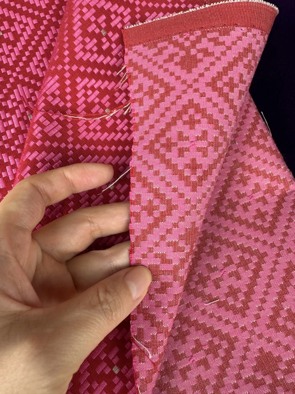 FABRIC COMBO GARNET