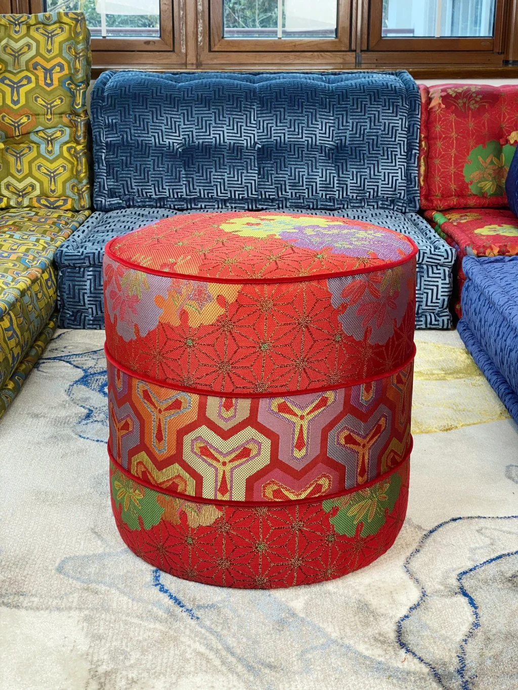 French Daybed Sofa : Red Couch Ottoman