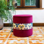 French Daybed Sofa : Burgundy Couch Ottoman
