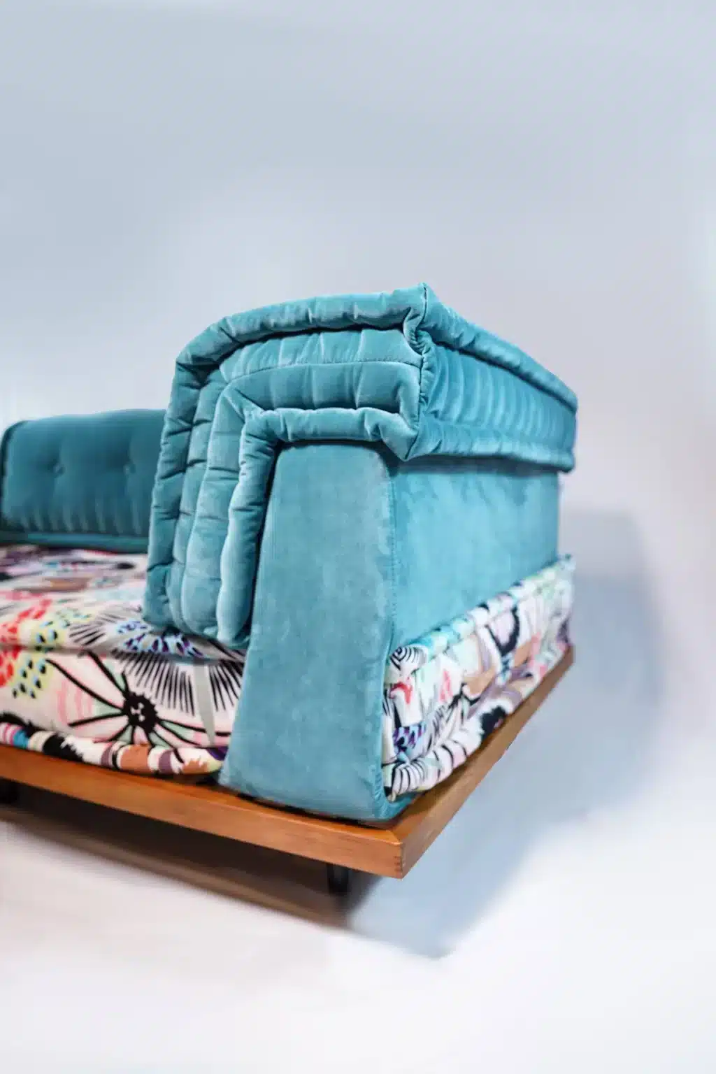 French Daybed Set: long Seater + Teak Wood Base Set