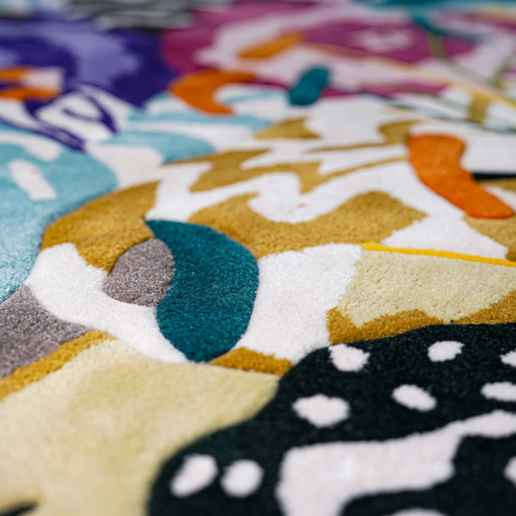 Mah Jong Floral Rug - New Zealand Wool