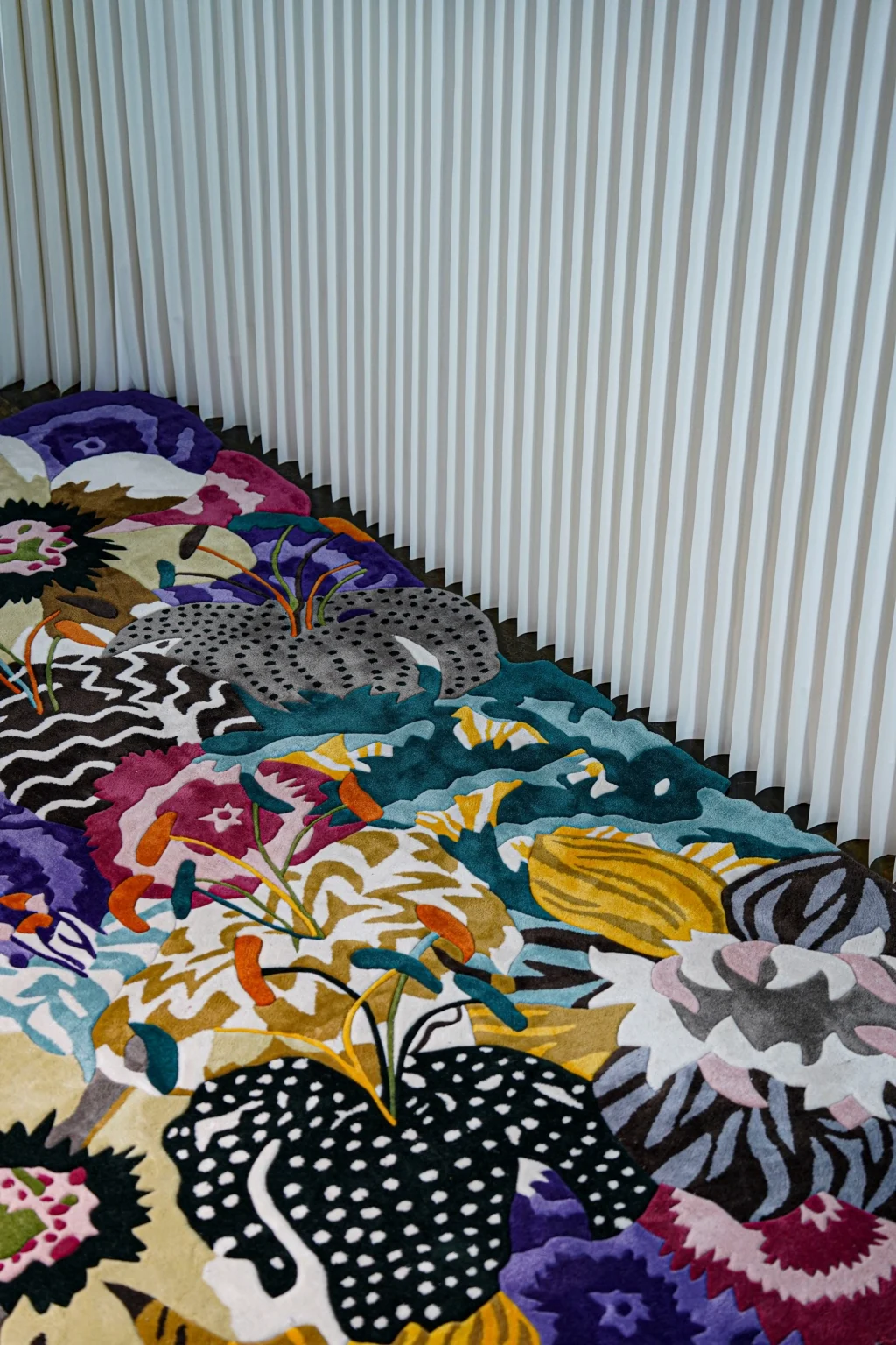 Mah Jong Floral Rug - New Zealand Wool