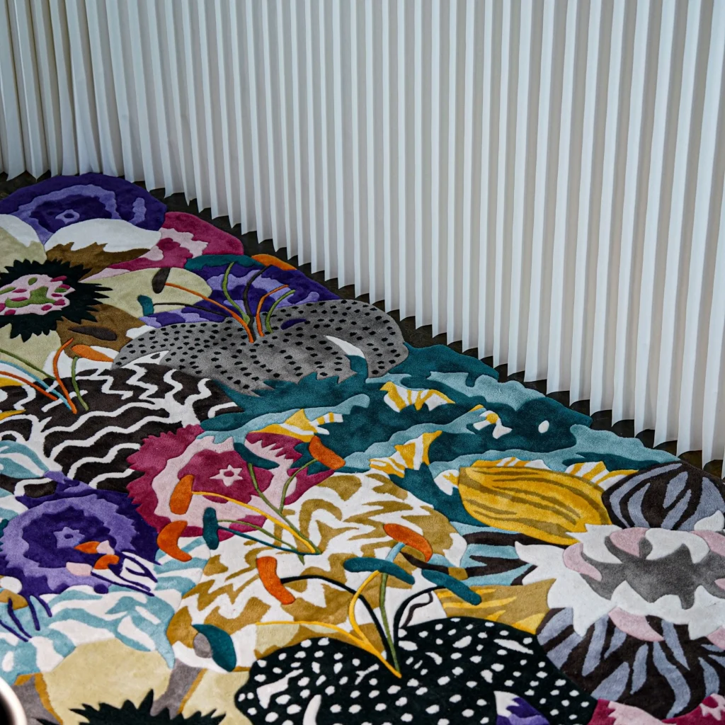 Mah Jong Floral Rug - New Zealand Wool