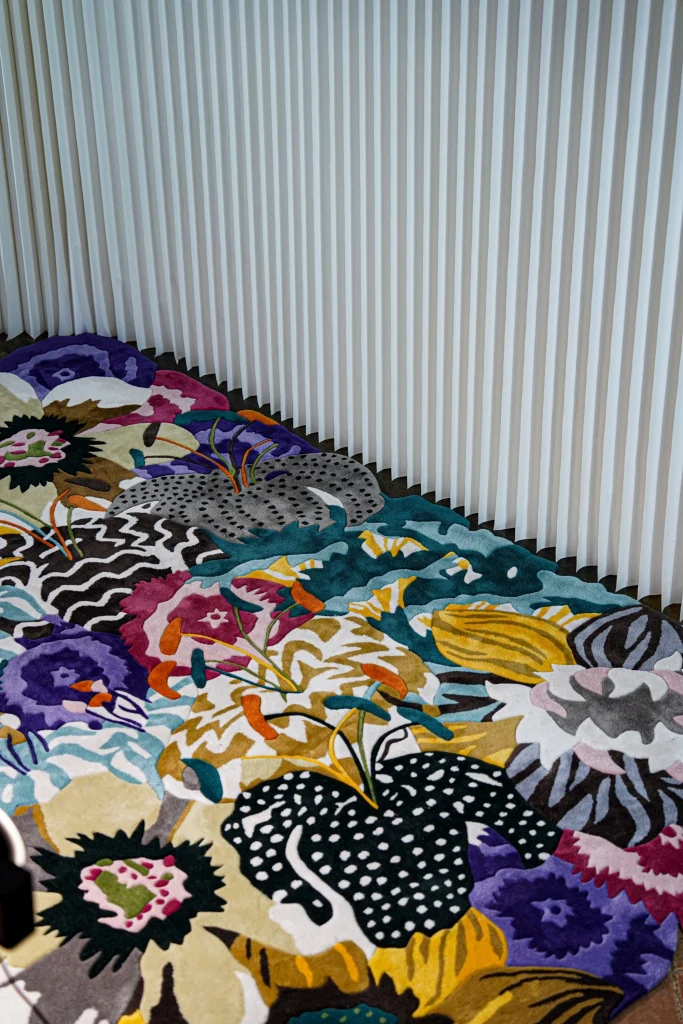 Mah Jong Floral Rug - New Zealand Wool