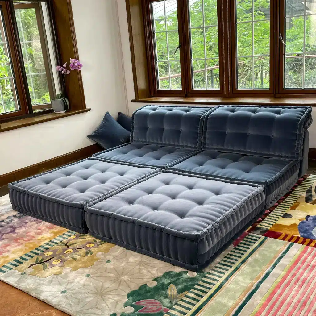 French daybed mah jong sofa set, Serena