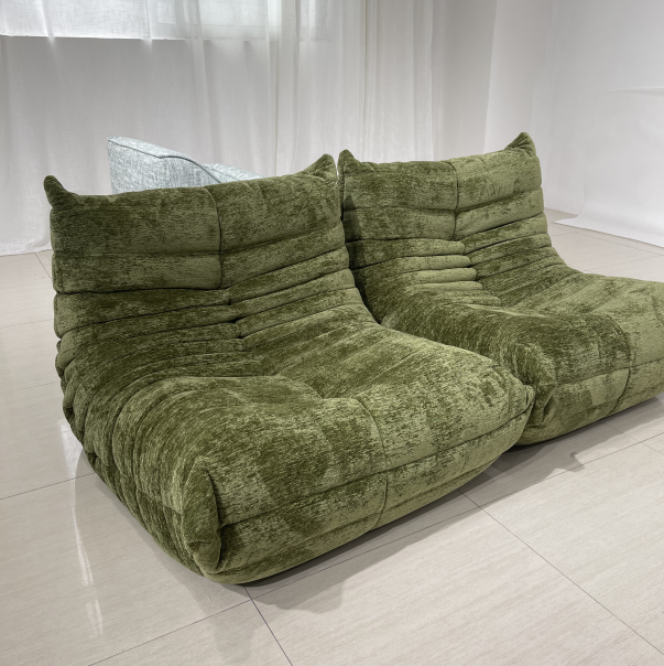 Togo Sectional : Fireside Single Seater Custom Fabric 2