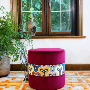 French Daybed Sofa : Burgundy Couch Ottoman