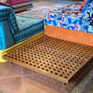 Natural Color Teak Wood Base / Level Coffee Table