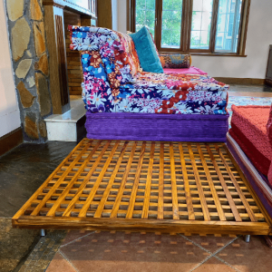 Natural Color Teak Wood Base / Level Coffee Table