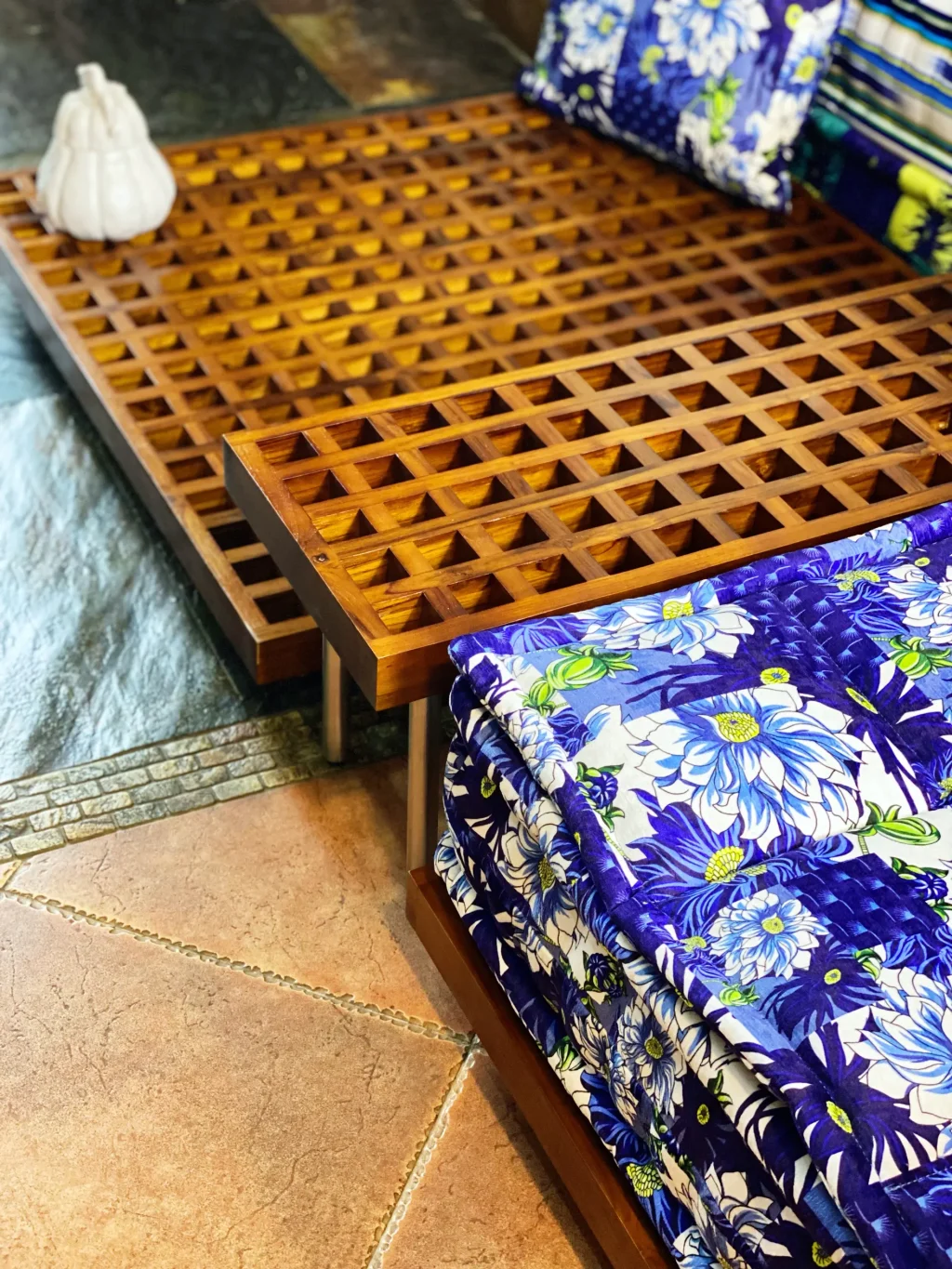 Natural Teak Wood Gap Table / Gap Coffee Table