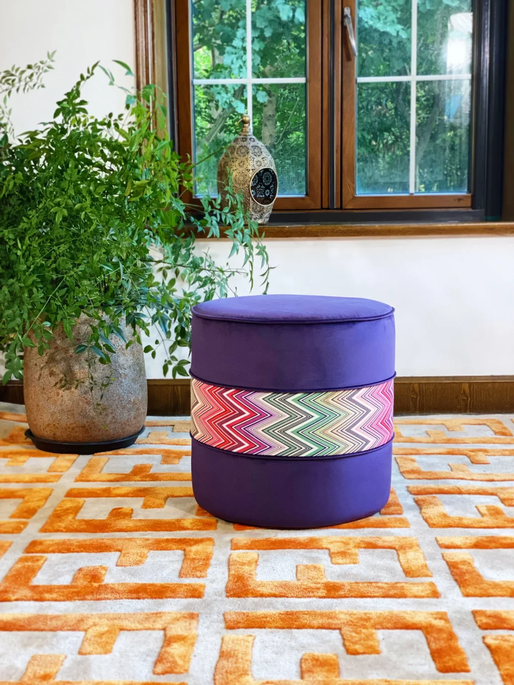 French Daybed Sofa : Purple Couch Ottoman