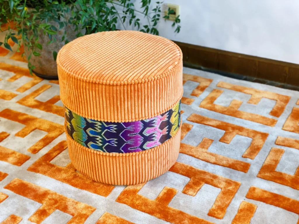 French Daybed Sofa : Orange Couch Ottoman