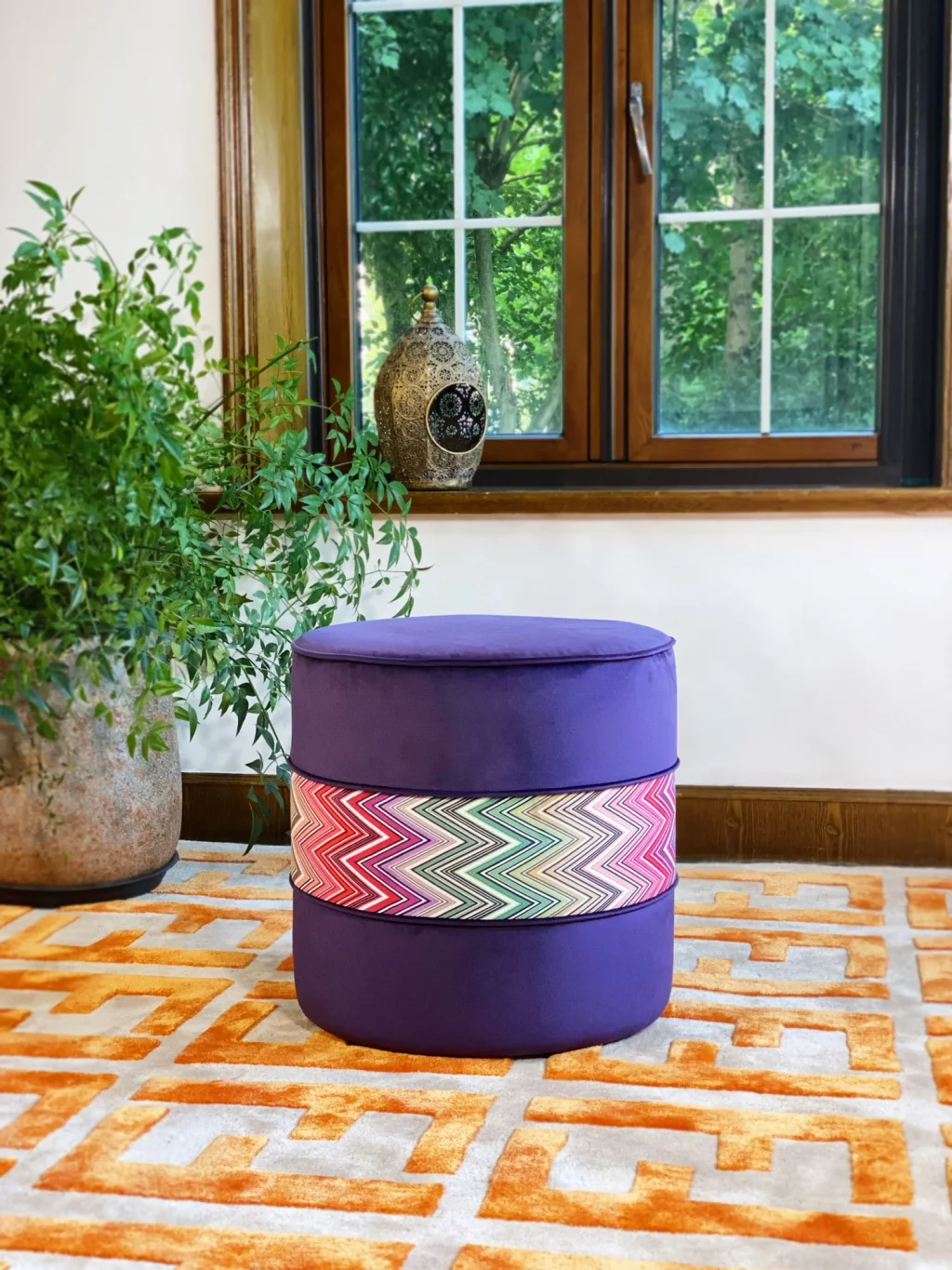 French Daybed Sofa : Purple Couch Ottoman