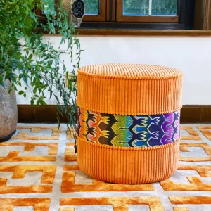 French Daybed Sofa : Orange Couch Ottoman