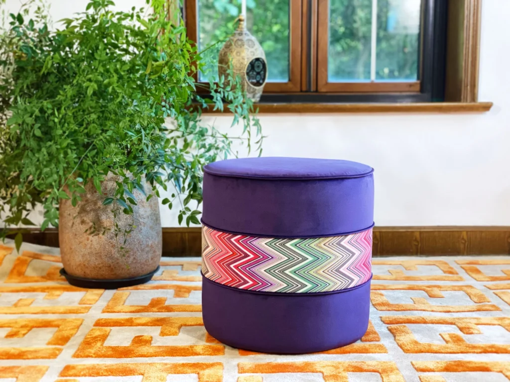 French Daybed Sofa : Purple Couch Ottoman