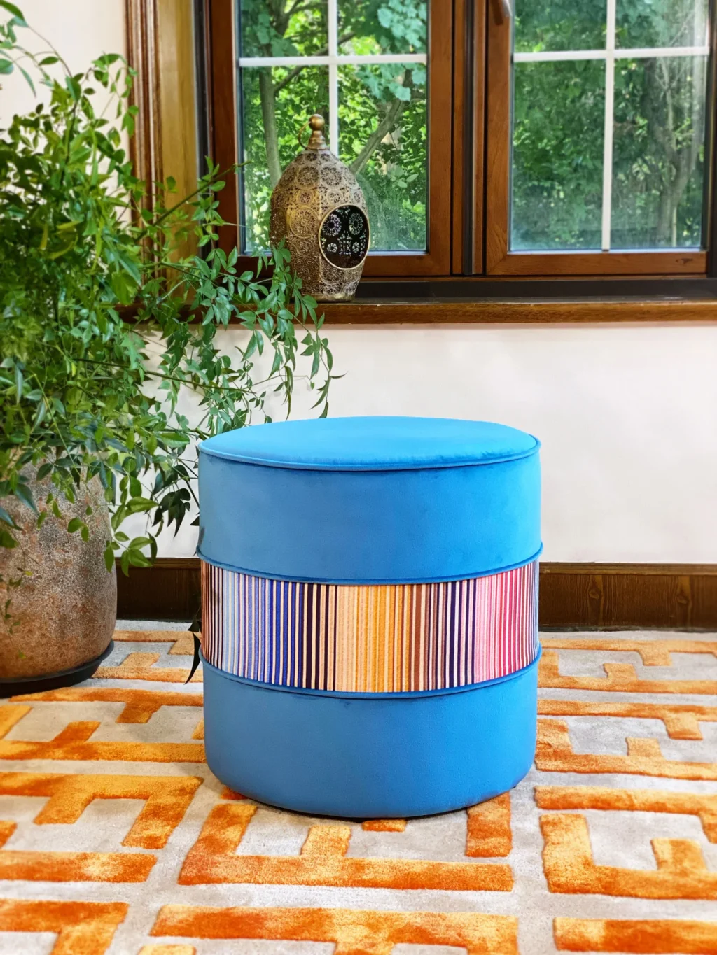 French Daybed Sofa : Blue Couch Ottoman