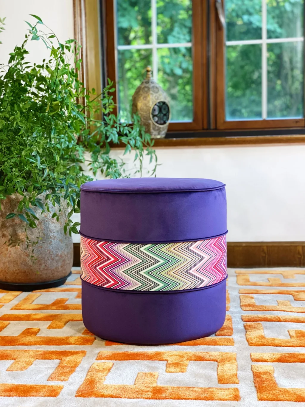 French Daybed Sofa : Purple Couch Ottoman