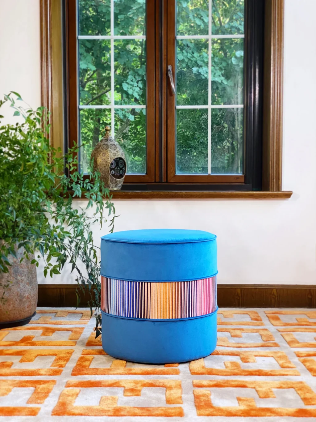 French Daybed Sofa : Blue Couch Ottoman