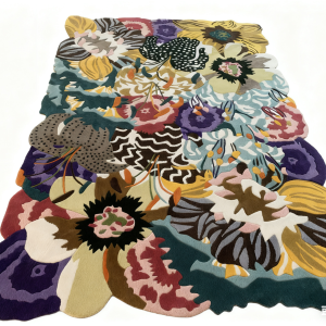 Mah jong floral rug